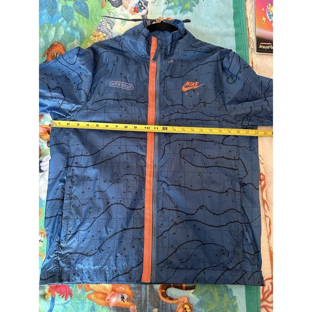 Nike Men's Size M‎ Air Jacket Water Resistant Blue Orange Lightweight DN2112-407